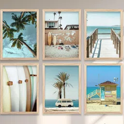 WALLLANE Brown 6 and more Piece Wooden Wall Paintings-image-42