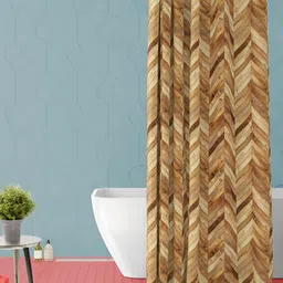 ArtzFolio Brown Waterproof Shower Curtain-image-26