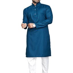 WELL TEX Men Solid Daily Straight Kurta-image-58