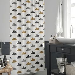 ArtzFolio White & Black Geometric Printed Waterproof Shower Curtain-image-93