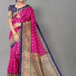Ethnic motifs printed saree-10