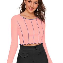 S.K.C Women Fitted Striped Top-image-84