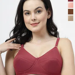 SHYAM SONS FLAIR Pack Of 4 Everyday Bra All Day Comfort Full Coverage Lightly Padded-picture-23
