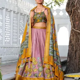 APNISHA Printed Ready to Wear Lehenga & Unstitched Blouse With Dupatta-picture-9