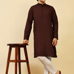 SKAVIJ Men Regular Pure Cotton Kurta with Pyjamas-image-72