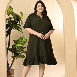 PrettyPlus by Desinoor.com Plus Size Shirt Dress-image-39