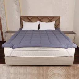 AJISH Grey Polyester Breathable Mattress Protector-picture-25