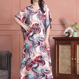 Claura Women Abstract Printed Maxi Nightdress-image-59