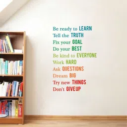 1 cm Motivational Quotes ' Wall Stickers (PVC Vinyl,Multicolour) Self Adhesive Sticker-image-78
