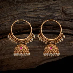 Kushal's Fashion Jewellery Gold-Plated Dome Shaped Jhumkas-picture-14