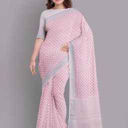 The Chennai Silks Floral Zari Linen Blend Bhagalpuri Saree-picture-39