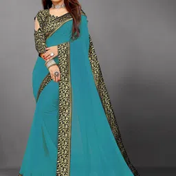 Flip The Style Zari Pure Georgette Saree-image-82