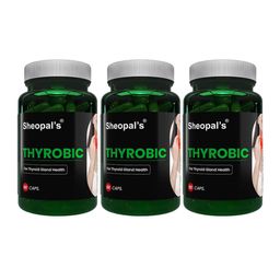 Sheopal's Set Of 3 Thyrobic Capsule For Supports Thyroid -60 Capsules Each-33