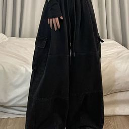 KPOP Women Relaxed Loose Fit Trousers-picture-27