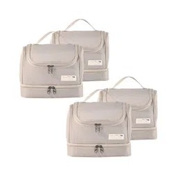 Aura Grey 4 Pieces Makeup Travel Pouch-15
