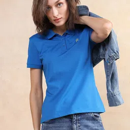 RAREISM Women Polo Collar Pockets T-shirt-image-88