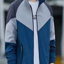 MIA FASHION Men Colourblocked Water Resistant Sporty Jacket-picture-0