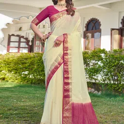 all about you Woven Design Zari Silk Blend Patola Saree-22