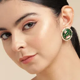 Anouk Gold-Plated Beaded Circular Stud Earrings-44