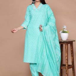 Dwijupal Women Floral Printed Regular Kurta Set with Palazzos & With Dupatta-image-26