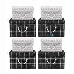 Aura Black Set of 6 Reusable Drawer Organiser Organisers-46