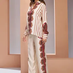 Fusionic Printed Shirt & Palazzo Co-Ord Set-image-16