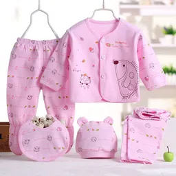 Fancy Walas Kids 5-Piece Pure Cotton Baby Apparel Gift Set-picture-17