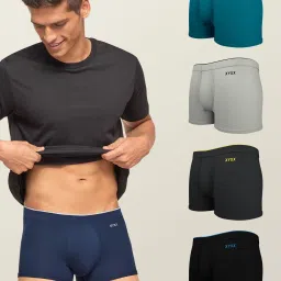 Pack of 5 Underwear Uno Intellisoft Micro Modal Solid Solid Men Trunk-image-10