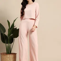 SRUTVA FASHION Round Neck Long Sleeves Crop Top With Palazzos Co-Ords-picture-18
