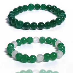 Divine souvenirs Unisex Set Of 2 Artificial Beaded Elasticated Bracelets-17