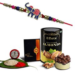 DeoDap Unisex 3 Pieces Beaded Rakhi Gift Set-image-40