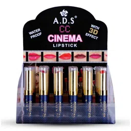A.D.S Set of 24 CC Cinema Long LastingWith 3D Effect Bullet Lipstick-2.5gEach Shade-1702-A-13