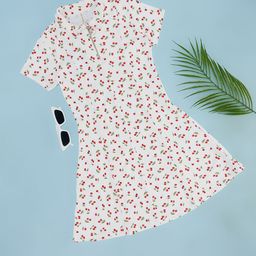 Pantaloons Junior Floral Print Flutter Sleeve A-Line Dress-image-48