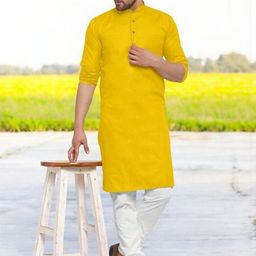 ANUJ FASHION Men Blended Straight Kurtas-picture-25