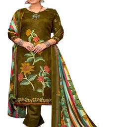 DRAVINAM Trends Floral Printed Pashmina Unstitched Dress Material-image-63