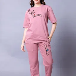 Lazy Lush Printed T-Shirt & Track Pant Co-Ords Set-picture-6