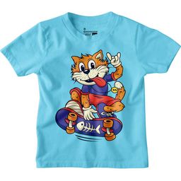 BonOrganik Boys Printed Mandarin Collar Applique T-shirt-image-87