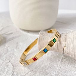 Jewels Galaxy Gold-Plated Crystals Studded Cuff Bracelet-image-67