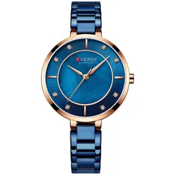 Curren Women Bracelet Style Straps Analogue Watch CR-9051-Rose Gold-image-12