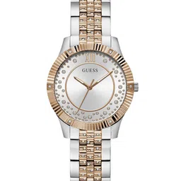 GUESS Women Mother of Pearl Dial & Stainless Steel Bracelet Style Straps Analogue Watch GW0765L2-picture-1