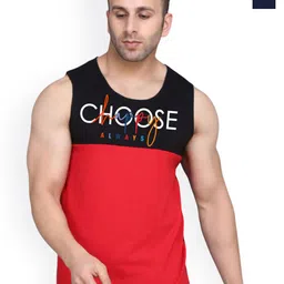 SLOWLORIS Men Pack Of 2 Printed Combed Cotton Gym Vests-picture-29