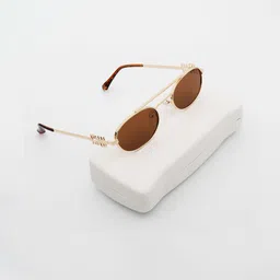 PELLE LUXUR Women Round Sunglasses with UV Protected Lens PL25GS01-53