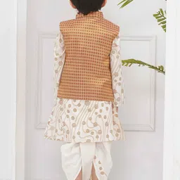 Sethukrishna Boy Printed Regular Kurta Sets With Nehru Jacket image 2