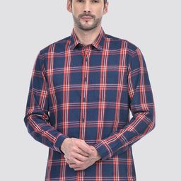 Numero Uno Men Spread Collar Checked Cotton Slim Fit Casual Shirt-image-84