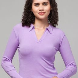 STYLE PREZONE Applique Shirt Style Top-image-86