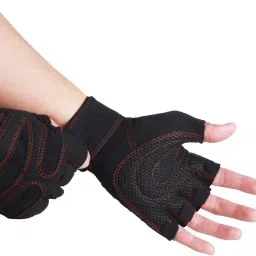 silicone grip Fingerless Gloves for Motorbike Motorcycle Climbing Hiking Hunting Cycling Gloves-10