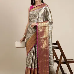 DIVASTRI Woven Design Zari Tissue Banarasi Saree-image-72