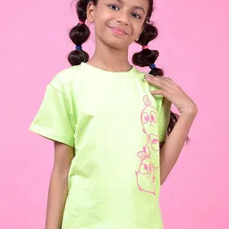 Crimsoune Club Girls Graphic Printed Round Neck Slim Fit T-shirt-image-86