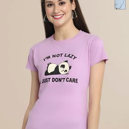 Mast & Harbour Women Typography 2 Printed Applique T-shirt-image-93
