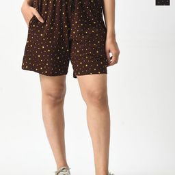 BAESD Women Pack Of 2 Printed High-Rise Cotton Shorts-image-91